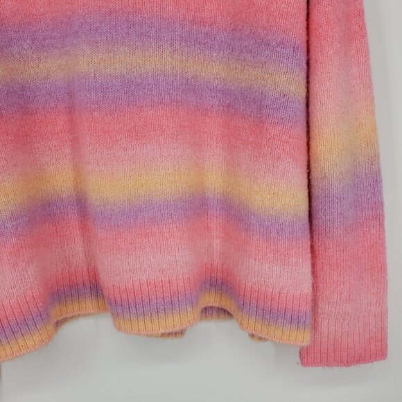Lilly Pulitzer Pastel Pink & Yellow Ombre V-Neck Sweater - Picture 7 of 9